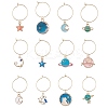 Alloy Enamel Wine Glass Charms AJEW-JO00181-1
