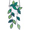1 Set Plant Acrylic Leaf Window Hanging Decorations AJEW-GF0009-95-1