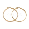 201 Stainless Steel Big Hoop Earrings with 304 Stainless Steel Pins for Women EJEW-E146-07G-B-1