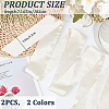 2Pcs 2 Colors Satin Cloth Ribbon Wrap Around Chain Belts AJEW-CP0009-47-2
