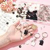 DIY Alphabet Alloy Enamel  & Building Blocks Resin Pendant Keychain Making Kits DIY-CJ0002-80-4
