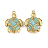 304 Stainless Steel Enamel Pendants STAS-Z187-01G-1