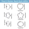 120Pcs 3 Styles Tibetan Style Alloy Bead Frames TIBE-SP0001-13-2