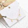 Brass Micro Pave Clear Cubic Zirconia Charm Bracelets for Women BJEW-C083-07G-1