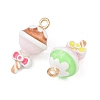 Alloy Enamel Pendants FIND-G101-07G-3
