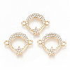 Alloy Rhinestone Links connectors ALRI-Q235-009G-1