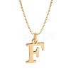 1pc 304 Stainless Steel Letter Pendant Necklaces NJEW-LP0001-38F-G-1