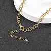 5MM 304 Stainless Steel Rhombus Link Chain Necklaces for Women Men NJEW-A054-02G-2