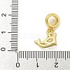 Rack Plating Brass Pave Clear AB Cubic Zirconia Whale European Dangle Charms KK-Z067-41G-3
