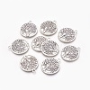 Flat Round with Tree of Life Tibetan Style Pendant Cabochon Settings LS-TIBEP-K020kg-06AS-NR-1
