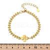 304 Stainless Steel Clover Link Bracelets LS-BJEW-V003-01G-3