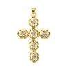 Rack Plating Brass Clear Cubic Zirconia Pendants KK-S380-32G-A-1