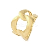 Oval 304 Stainless Steel Open Cuff Ring for Women RJEW-Z083-03G-03-4