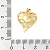 Rack Plating Brass Micro Pave Cubic Zirconia Pendants KK-P241-07G-3