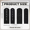 40 Sets PE Plastic 7 Holes Hat Replacement Fasteners Buckle FIND-LP0003-52-2