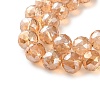 Transparent Electroplate Glass Beads Strands EGLA-N002-34F-F01-3