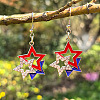 Independence Day Theme Alloy Enamel Dangle Earrings FS-WGE9304-04-1
