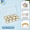  12Pcs 6 Size 201 Stainless Steel Grooved Finger Ring Settings RJEW-TA0001-05G-12