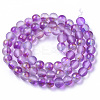 Frosted Spray Painted Glass Beads Strands X-GLAA-N035-03B-C05-2