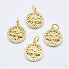 Brass Micro Pave Cubic Zirconia Charms RB-I078-68G-NR-1