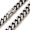 304 Stainless Steel Curb  Chain Necklaces NJEW-Q337-05B-AS-2