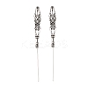 Halloween 316 Stainless Steel Ear Wrap Crawler Hook Earrings AJEW-C044-17A-AS-4