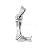 Non-Tarnish 304 Stainless Steel Pendants STAS-F235-01P-L-1