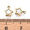 Natural White Shell Star Charms STAS-N115-43G-3