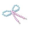 3Pcs 3 Styles Opaque Acrylic Beads with Brass Crimp Beads and Iron Open Jump Rings Pendants PALLOY-JF03487-4