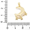 Brass Micro Pave Cubic Zirconia Pendants KK-S507-08A-G-3