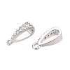 Brass Micro Pave Clear Cubic Zirconia Pendant Bails KK-G542-03S-2