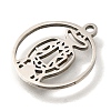 201 Stainless Steel Pendants STAS-R136-26P-2
