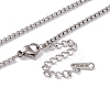 Non-Tarnish 201 Stainless Steel Box Chain Necklace for Men Women LS-NJEW-P268-A28-1X5-3