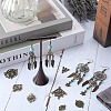80Pcs 8 Style Tibetan Style Links Connectors PALLOY-SC0004-03-4