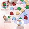 20Pcs 5 Colors Food Grade Eco-Friendly Silicone Focal Beads SIL-CJ0002-08-3