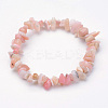 Natural Morganite Beaded Stretch Bracelets BJEW-JB02680-03-1