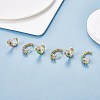 Cubic Zirconia Snake Hoop Earrings with Enamel EJEW-SZ0001-87A-6