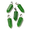 Dyed Natural White Jade Pendants G-Z067-07P-22-2