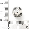 Brass Clear Cubic Zirconia European Beads FIND-M049-01AS-05-3