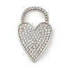 Brass Micro Pave Cubic Zirconia Pendants KK-M322-40P-1