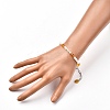 Natural Citrine(Dyed & Heated) Beaded Bracelets BJEW-JB05313-01-4
