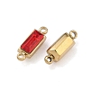 Birthstone 304 Stainless Steel Rhinestone Connector Charms STAS-L022-576G-05-2