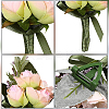 2Pcs 2 Style Silk Imitation Rose Corsage Boutonniere AJEW-CP0001-60-4