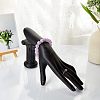 Resin Jewelry Bracelet Display Stands BDIS-WH0005-02-5