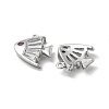 Brass Micro Pave Cubic Zirconia Charms KK-H460-33P-2