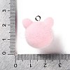 Flocking Resin Cute Pendants RESI-A040-01A-3