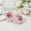 Velvet Cover Plastic Couple Ring Box VBOX-WH20003-001E-3