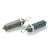 Natural Indian Agate Pointed Pendants G-M378-01P-A39-4