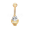 Clear Cubic Zirconia Belly Button Rings WG9960A-25-1
