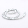Pearl Luster Plated Faceted Rondelle Imitation Jade Glass Beads Strands GLAA-A024B-PL02-2